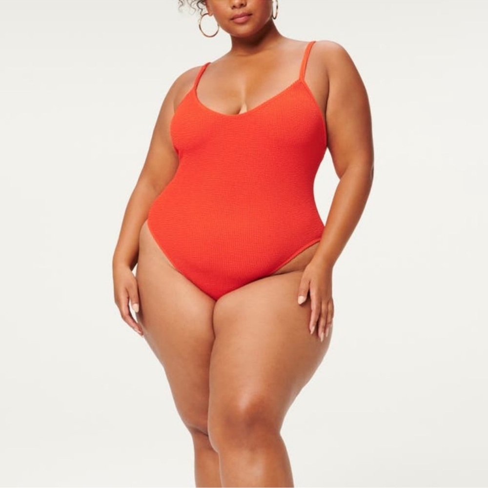 NEW Good American Always Fits Crinkle One Piece Bathing Swim Suit 2XL